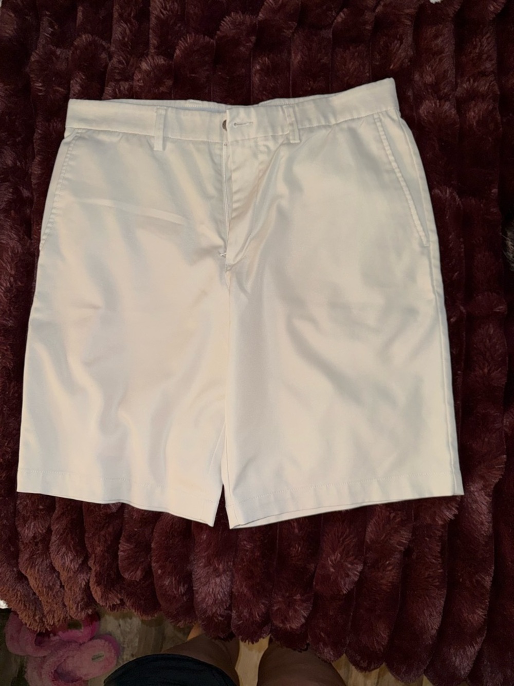 Callaway Cream Flat Front Golf Shorts